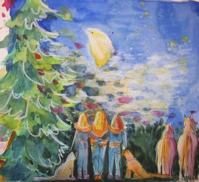 kleine Hexen nach dem Flug